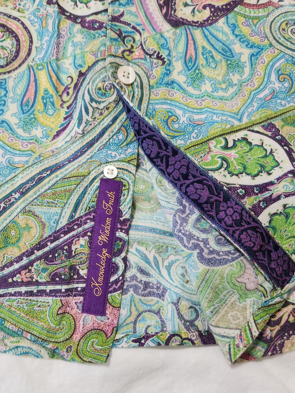 Robert Graham "Hudson" Paisley Button-Down Shirt Men's Size Large - Picture 9 of 13